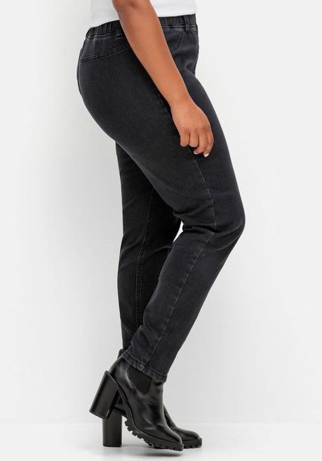 Sheego Skinny Thermojeans Mit Schlupfbund, Innen Angeraut - Black Denim Sheego