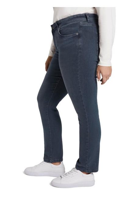 TOM TAILOR Plus Slim Jeans Mit Shaping-Effekt Am Bauch - Dark Blue Denim Sheego