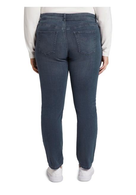 TOM TAILOR Plus Slim Jeans Mit Shaping-Effekt Am Bauch - Dark Blue Denim Sheego