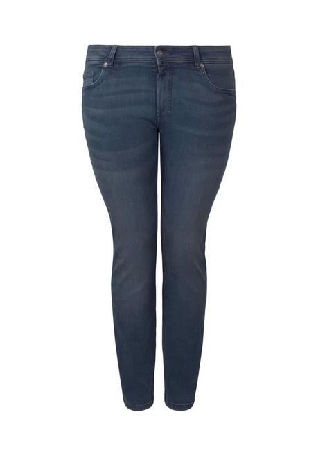 TOM TAILOR Plus Slim Jeans Mit Shaping-Effekt Am Bauch - Dark Blue Denim Sheego