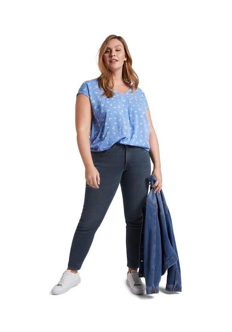 TOM TAILOR Plus Slim Jeans Mit Shaping-Effekt Am Bauch - Dark Blue Denim Sheego