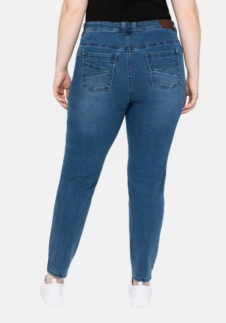 Sheego Slim Jeans Mit Vorverlegter Teilungsnaht - Blue Denim Sheego
