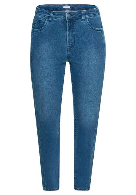 Sheego Slim Jeans Mit Vorverlegter Teilungsnaht - Blue Denim Sheego