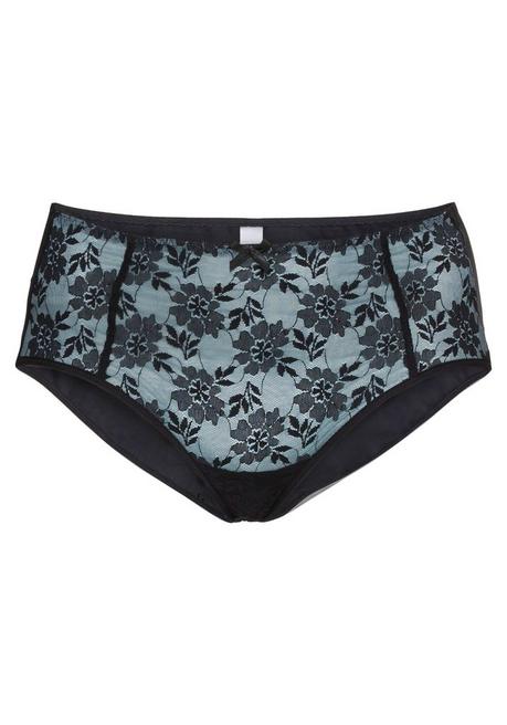 Sheego Slip In Abdeckender Schnittform, Mit Spitze Und Mesh - Schwarz-blau Sheego