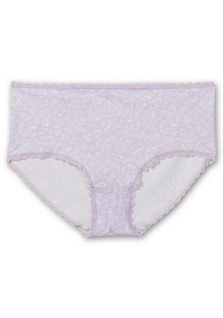 Sheego Slip In Komfortabler Leibhöhe, Aus Microfaser - Lavendel Bedruckt Sheego