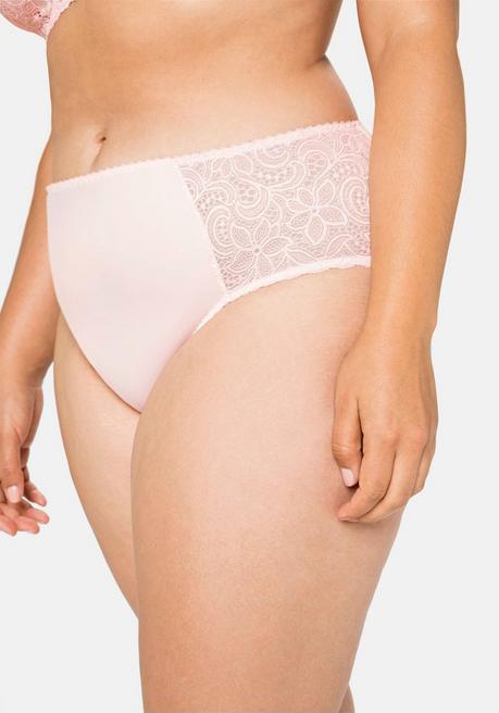 Sheego Slip Mit Besatz Aus Spitze Seitlich - Rosé Sheego