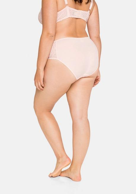 Sheego Slip Mit Besatz Aus Spitze Seitlich - Rosé Sheego
