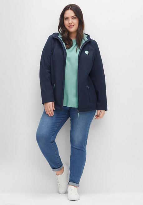 Sheego Softshell-Jacke Mit Fleece-Innenseite - Nachtblau Sheego