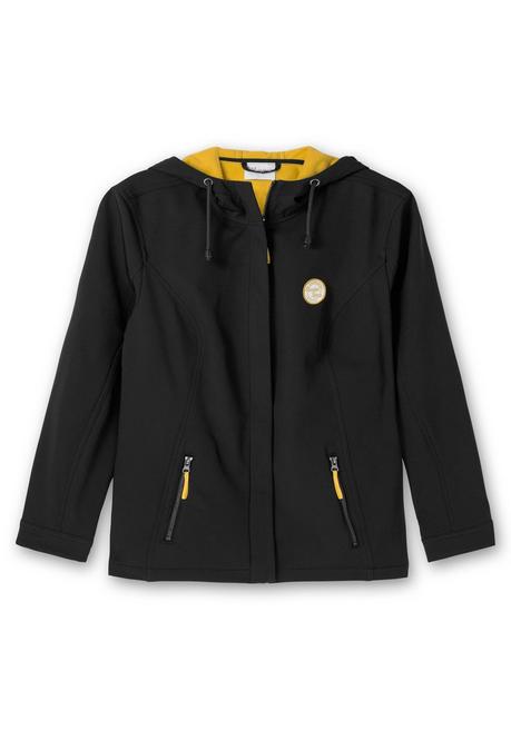 Sheego Softshell-Jacke Mit Fleece-Innenseite - Schwarz Sheego