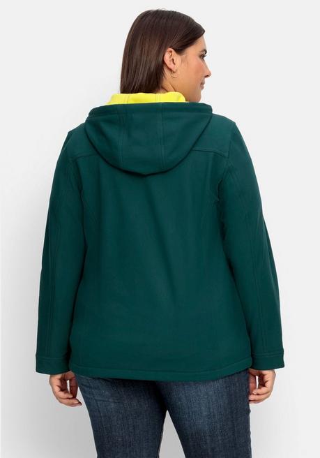 Sheego Softshell-Jacke Mit Fleece-Innenseite - Tiefgrün Sheego