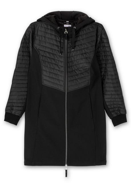 Sheego Softshellmantel Mit Kapuze, Im Materialmix - Schwarz Sheego