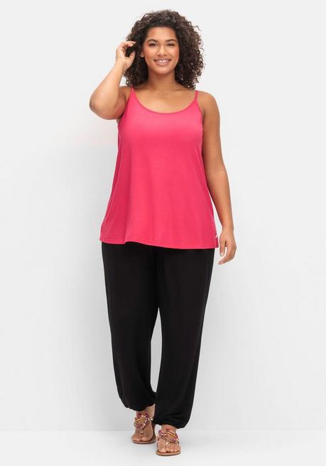 Sheego Spaghettitop Mit Tiefem Rückenausschnitt - Magenta Sheego