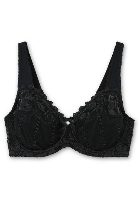 Sheego Spitzen-BH Mit Bügeln Und Wattierten Cups - Schwarz Sheego
