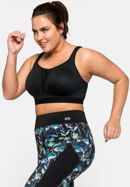 Sheego Sport-BH Aus COOLMAX® Mit 2 Tragevarianten - Schwarz Sheego