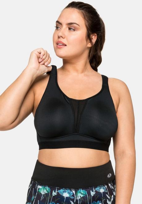 sheego Sport-BH aus COOLMAX® mit 2 Tragevarianten - schwarz sheego