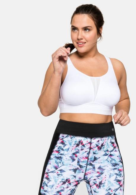 Sheego Sport-BH Aus COOLMAX® Mit 2 Tragevarianten - Weiß Sheego