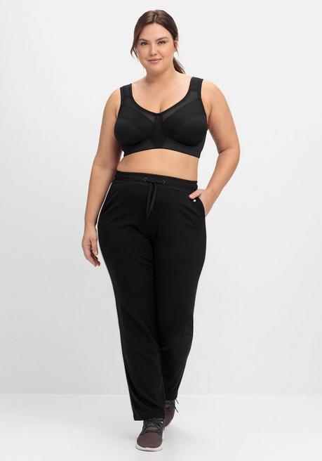 Sheego Sport-BH Aus COOLMAX®, Mit Netzeinsätzen - Schwarz Sheego