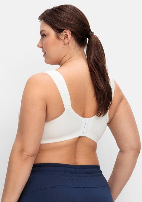 Sheego Sport-BH Aus COOLMAX®, Mit Netzeinsätzen - Weiß Sheego
