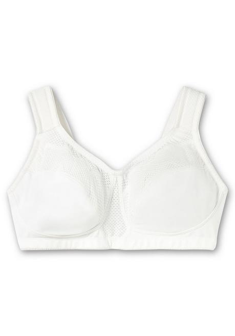 Sheego Sport-BH Aus COOLMAX®, Mit Netzeinsätzen - Weiß Sheego