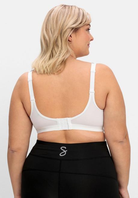Susa Sport-BH Mit Zwei Tragevarianten - Weiß-grau Sheego