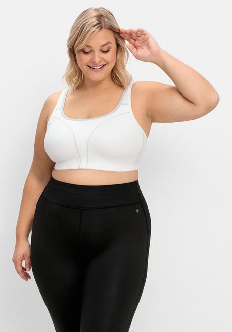 Susa Sport-BH Mit Zwei Tragevarianten - Weiß-grau Sheego