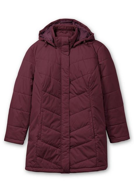 Sheego Steppjacke Mit Abnehmbarer Kapuze - Bordeaux Sheego
