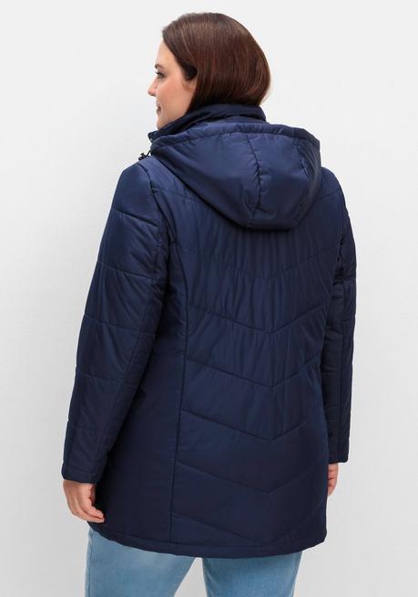 Sheego Steppjacke Mit Abnehmbarer Kapuze - Marine Sheego