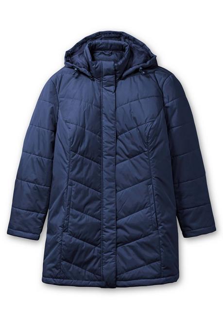 Sheego Steppjacke Mit Abnehmbarer Kapuze - Marine Sheego