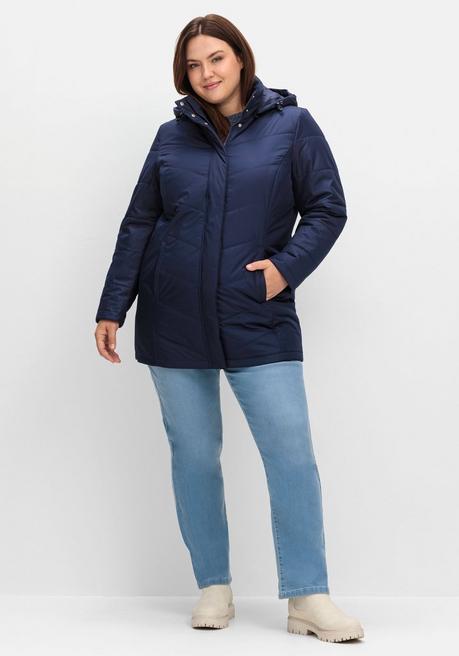 Sheego Steppjacke Mit Abnehmbarer Kapuze - Marine Sheego