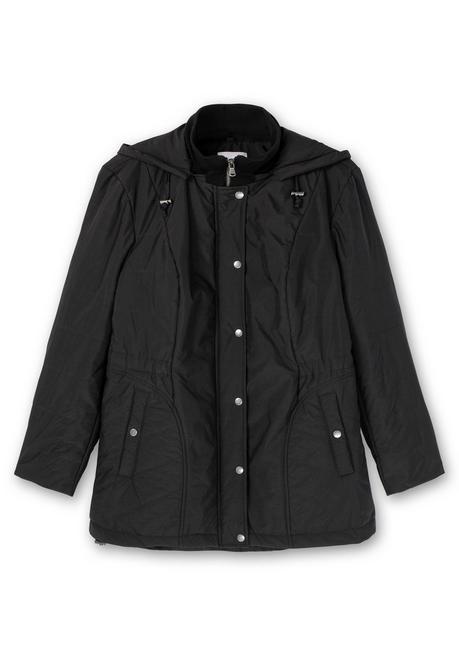 Sheego Steppjacke Mit Abnehmbarer Kapuze - Schwarz Sheego