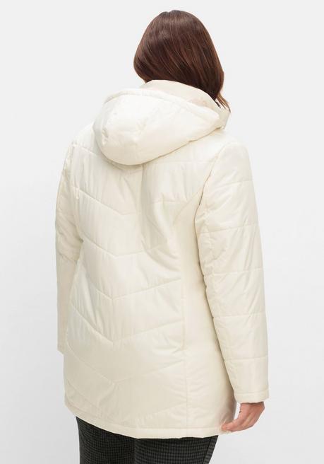 Sheego Steppjacke Mit Abnehmbarer Kapuze - Steingrau Sheego