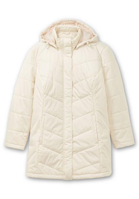 Sheego Steppjacke Mit Abnehmbarer Kapuze - Steingrau Sheego