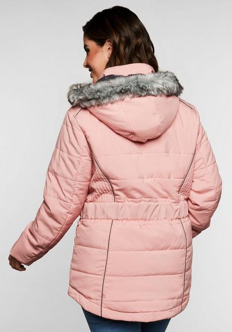 Sheego Steppjacke Mit Gürtel, Kapuze Und Reißverschluss - Pastellrosé Sheego