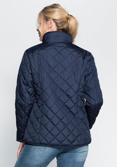 Sheego Steppjacke Mit Hoch Schließendem Stehkragen - Marine Sheego