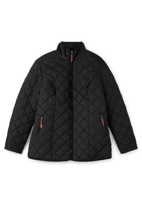Sheego Steppjacke Mit Hoch Schließendem Stehkragen - Schwarz Sheego