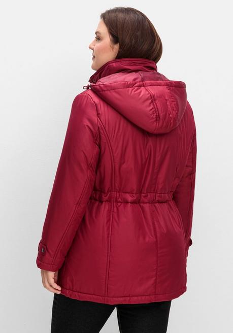 Sheego Steppjacke Mit Tunnelzug In Der Taille - Weinrot Sheego