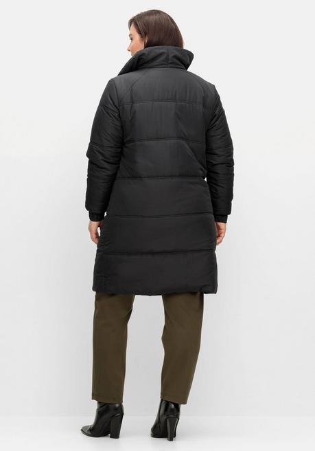Sheego Steppmantel Mit Hohem Kragen, Warm Wattiert - Anthrazit Sheego