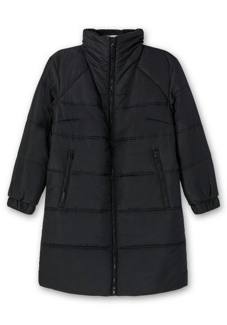 Sheego Steppmantel Mit Hohem Kragen, Warm Wattiert - Anthrazit Sheego