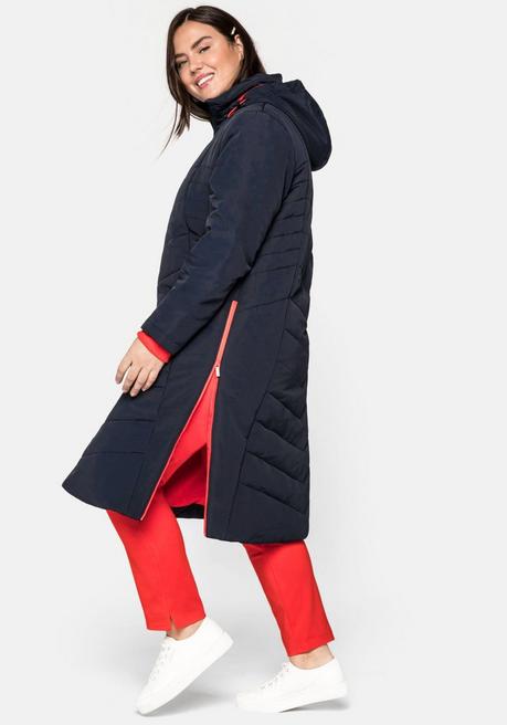 Sheego Steppmantel Mit Seitlichen Reißverschlüssen - Nachtblau Sheego