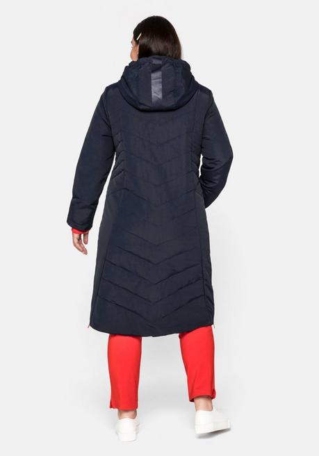 Sheego Steppmantel Mit Seitlichen Reißverschlüssen - Nachtblau Sheego