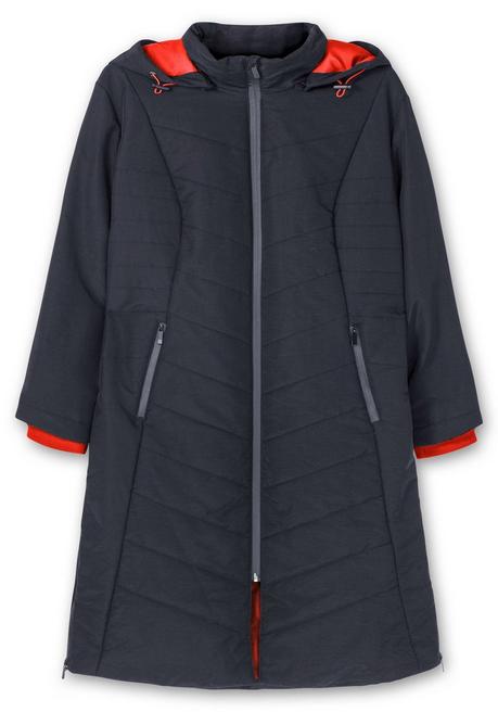 Sheego Steppmantel Mit Seitlichen Reißverschlüssen - Nachtblau Sheego