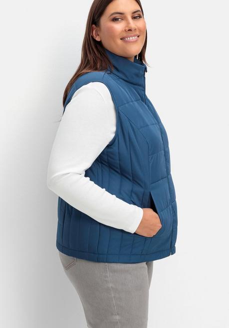 Sheego Steppweste In Leicht Taillierter Form - Dunkelblau Sheego