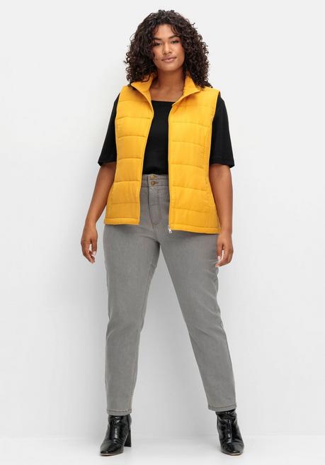 Sheego Steppweste In Leicht Taillierter Form - Ocker Sheego