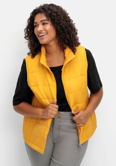 Sheego Steppweste In Leicht Taillierter Form - Ocker Sheego