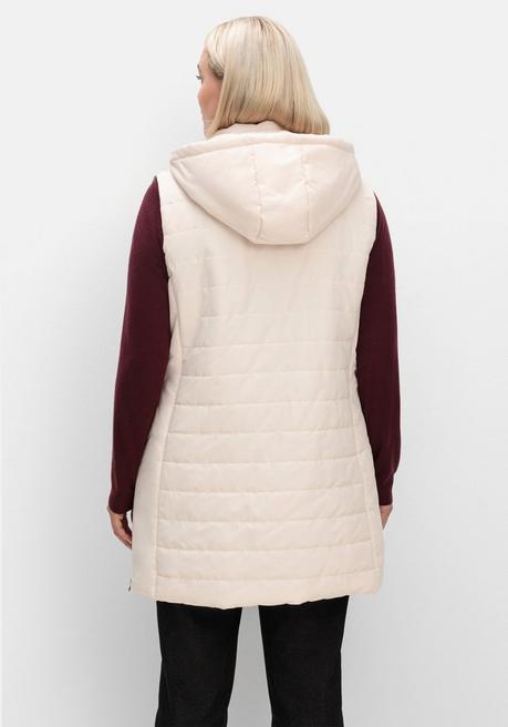 Sheego Steppweste Mit Abnehmbarer Kapuze - Elfenbein Sheego