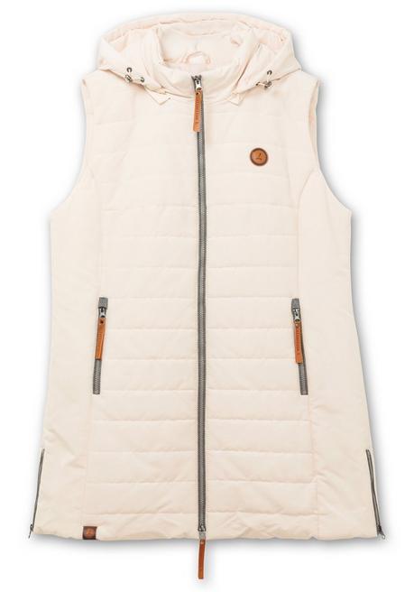 Sheego Steppweste Mit Abnehmbarer Kapuze - Elfenbein Sheego