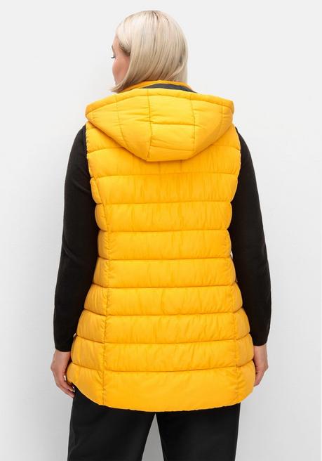 Sheego Steppweste Mit Abnehmbarer Kapuze - Ocker Sheego