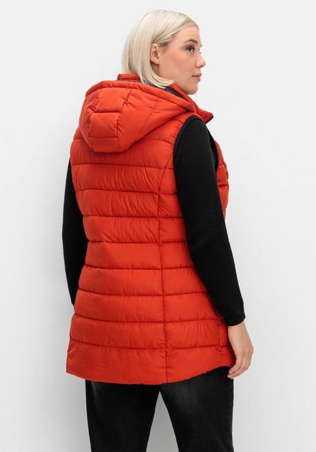 Sheego Steppweste Mit Abnehmbarer Kapuze - Rostrot Sheego
