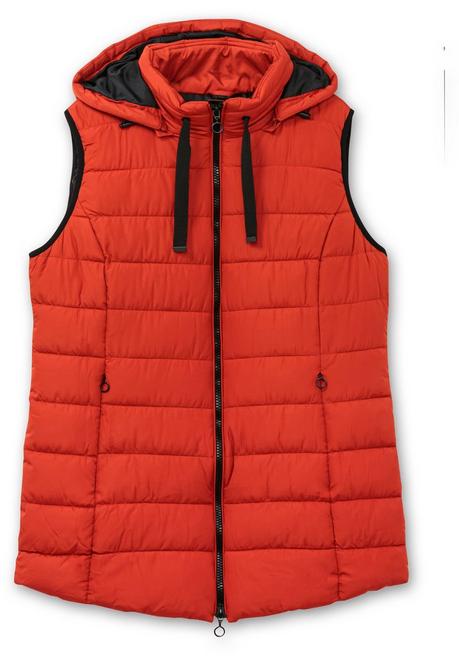 Sheego Steppweste Mit Abnehmbarer Kapuze - Rostrot Sheego