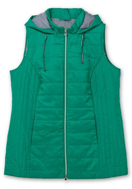 Sheego Steppweste Mit Gestreiftem Innenfutter - Grün Sheego
